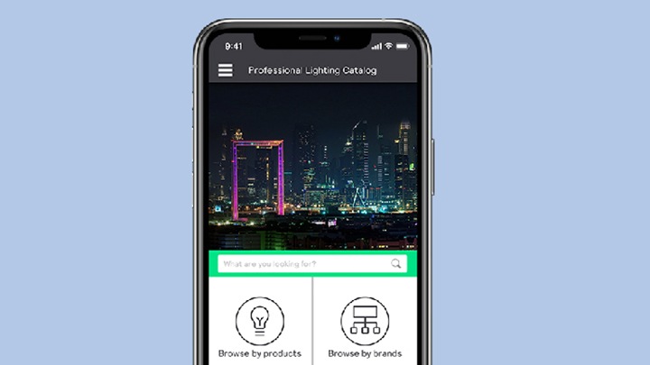 Professional lighting catalog app