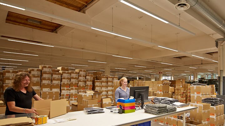 Trunking luminaires improve visibility in production areas