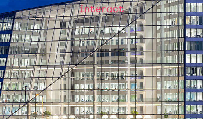 Façade of The Edge office building in Amsterdam
